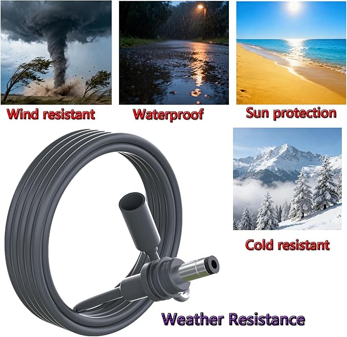 Starlink Mini DC Extension Cable 10FT (3M) - Waterproof Female to Male Power Converter Adapter Compatible with Starlink Mini Pipe and Original Power Cable