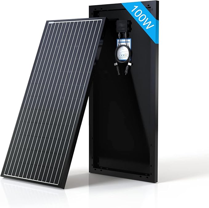 ACOPOWER 100w 12v Monocrystalline Solar Panel Module with Connector (Panel Only Compact Design)