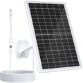 Zivif 13W Solar Panel for Outdoor Security Cameras USB-C Micro USB &amp 5.5x2.1mm DC Output 360° Adjustable Mount IP66 Waterproof 7.2FT Cable Compatible with Battery-Powered Cameras