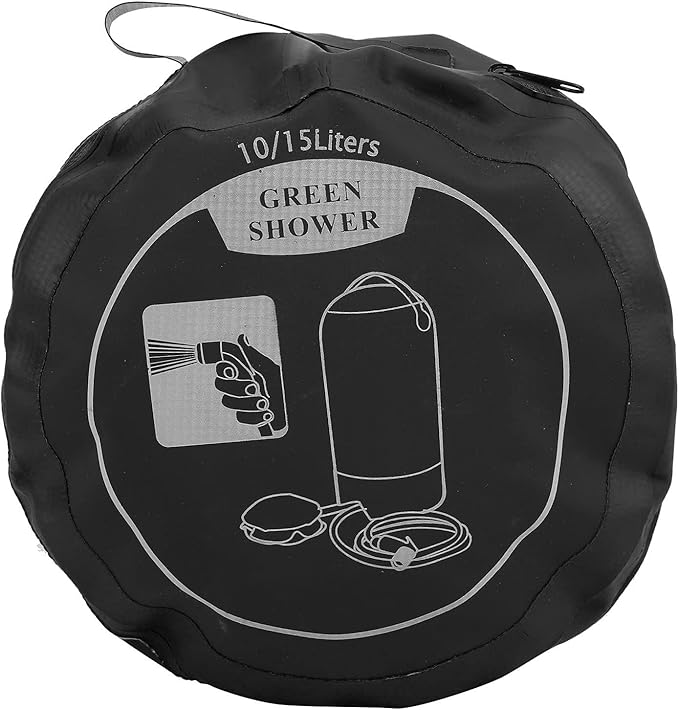 Outdoor 11L Shower Bag Set Camping Portable Bath Bag with Shower Head Tube Large Capacity Water Injection Design Pressure Shower System for Hiking Travel Beach Swimming