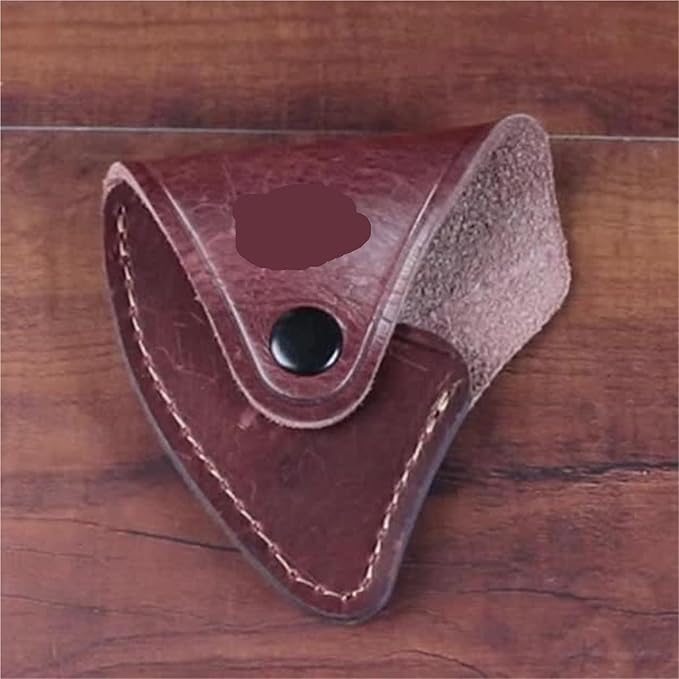 Hatchet Sheath PU Leather Holder Handmade Portable Waist Head Cover Axe Head Cover for Camping Outdoor Tool Brown for Outdoor Camping Blade Protection
