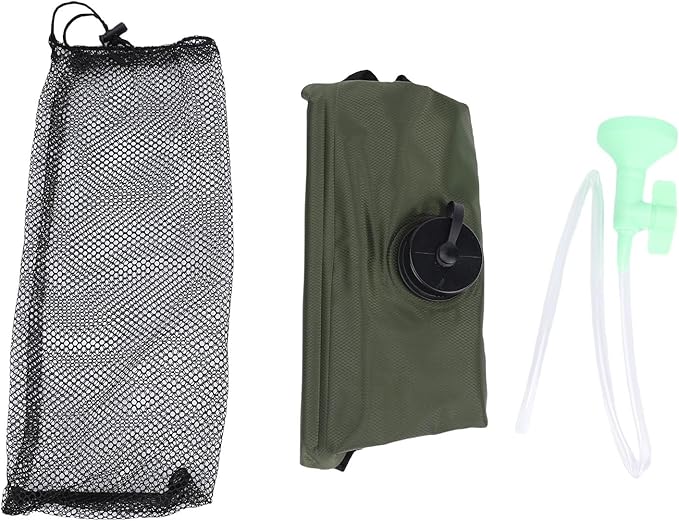 Keenso Solar Shower Bag 20L Large Capacity Camping Shower Bag with Adjustable Waterflow Head and Detachable Hose for Outdoor Camping Beach Swimming