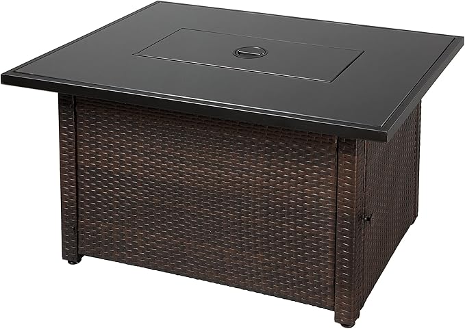 Endless Summer GAD17400SP Rectangular Outdoor Gas Brown/Black Fire Table Multi Color