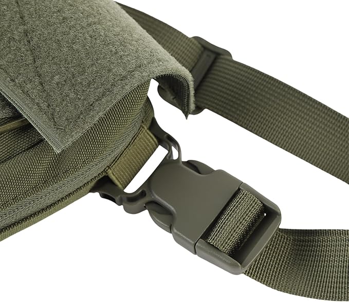 Oxford Cloth Drop Pouch Sub Abdominal Utility Carrying Kit Bag Adjustable Waist Strap - Durable Material Multi Layer Storage Ideal for Outdoor Activities and Chest Rig Use