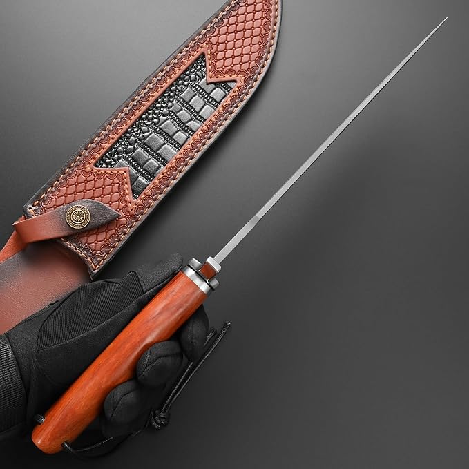 Gtkii GTK46 Fixed Blade Knife SKD-11 Steel Blade Rosewood Handle Fix Knifes for Outdoor Camping Hunting Collection