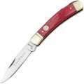 BOKER TREEBRAND - Lockback Smooth Red - Medium Stockman Pocket Knife with one Extra Sharp D2 Blade &amp Nail Nick - Classic Gentleman Folder with Red Bone Handle Scales &amp Backlock - Made in Germa