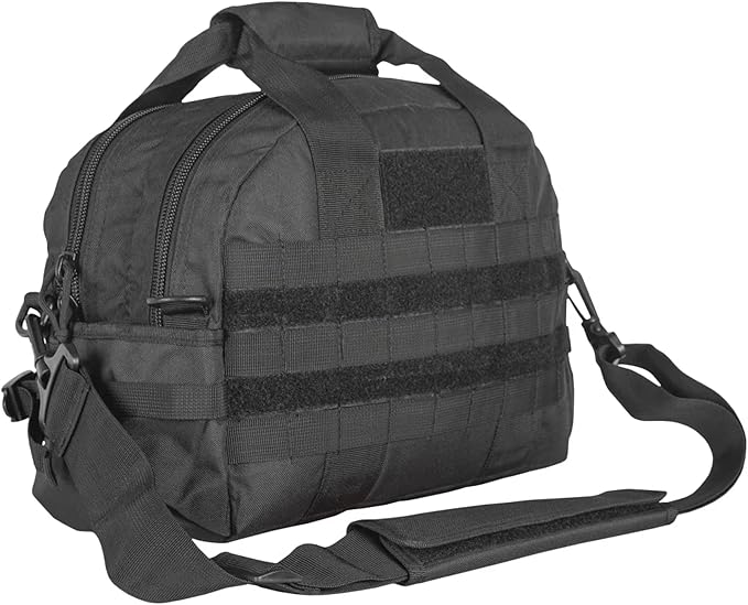 Fox Outdoor Products Field &amp Range Tactical Bag – Concealed Carry Range Bag with Modular Webbing Holster &amp Adjustable Strap Black