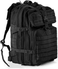 aiGear Tactical Backpack for Men 45L Military Backpack 3-Day Bug Out Bag for Camping Hiking Hunting with Molle System Army Daypack (45L Black)