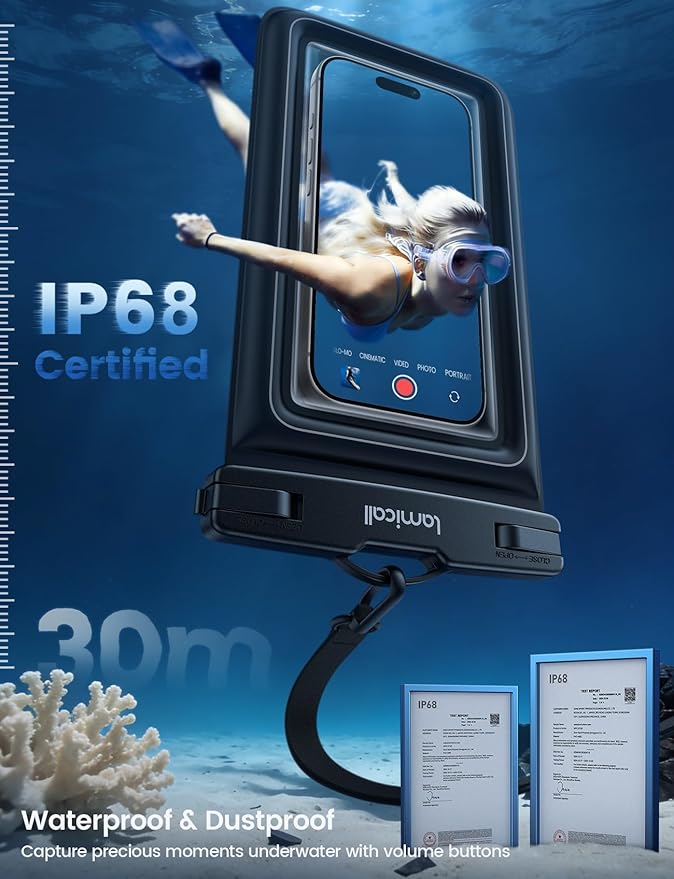 Lamicall Floating Waterproof Phone Pouch &amp 500D Dry Bag