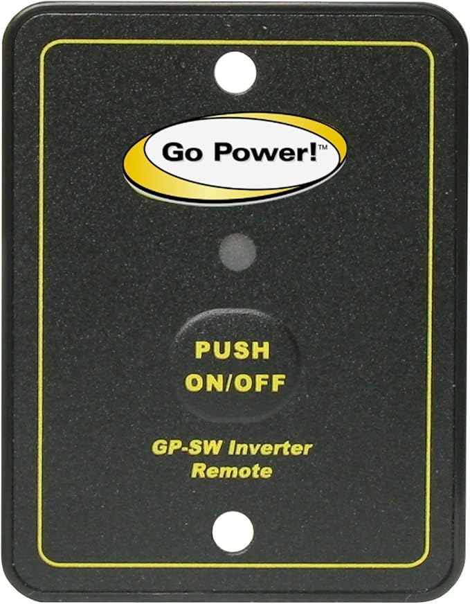 Go Power! GP-SW-REMOTE Inverter Remote for the GP-SW1500 12 &amp 24 Volt  Black