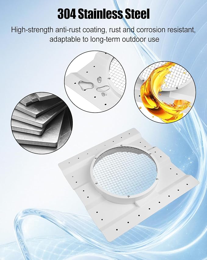 1pcs 12 Inch Container Roof Vent Adapter Multifunctional Roof Ventilation System Adapter Compatible with Conex Container for Whirlybird Turbine Vent and Solar Roof Fan