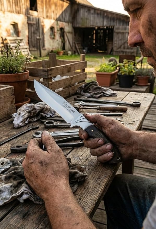 iFIELD Sport Hunting Knife Camper EL29009 Outdoor Knifewith 5.5 inch Blade Size Survival Knife Includes Brown Leather Sheath Camping Tool for Fishing Hunting Sport Activity