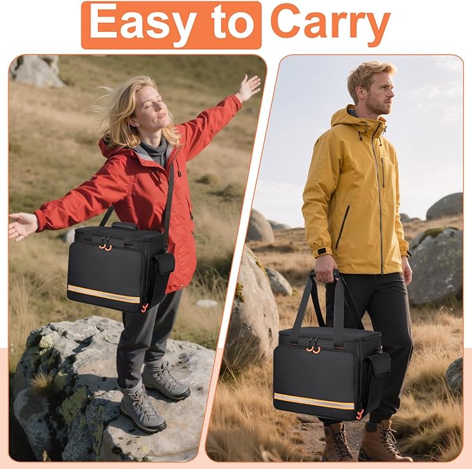 Portable Station Bag Compatible with Jackery Explorer 2000 v2 with Plenty of Room for Accessories Waterproof and Non-slip Bottom and Abrasion-resistant Nylon Fabric