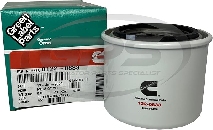 GENERATOR PARTS SPECIALISTS Oil Change Kit for Cummins Onan Diesel HDKAH HDKAJ HDKAK With Onamax Oil (OEM PARTS)