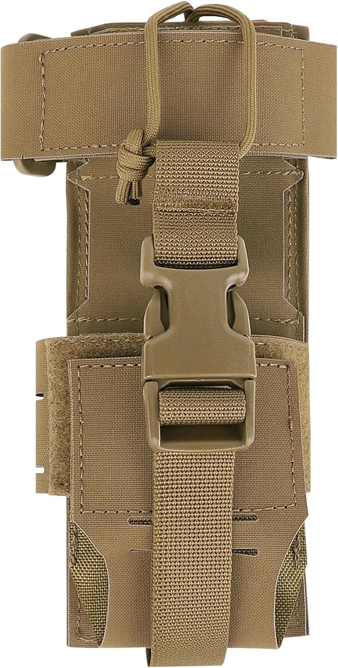Molle Raido Pouch Tactical Radio Holster Holder Military Heavy Duty Pouches Bag for Two Ways Walkie Talkies Adjustable Storage Nylon Holders
