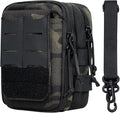 Multipurpose EDC Utility Gadget Pouch Molle Hip Waist Belt Bag Universal Cell Phone Holster Outdoor Wallet Nylon Case Camping Hiking Gear Tool Organizer (D)