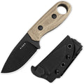 Kizer Beaver Fixed Blade Knife with Sheath 2.75 D2 Steel Blade EDC Fixed Blade Camping Knife with Brown Micarta and Black G10 Handle Small Bushcraft Survival Hunting Knives for Men Women 1078M2