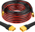 MOOKEERF XT60 Extension Cable 10AWG 40FT XT60 to XT60 Cable with Male to Female Connector for Portable Power Station Solar Panel RC Battery