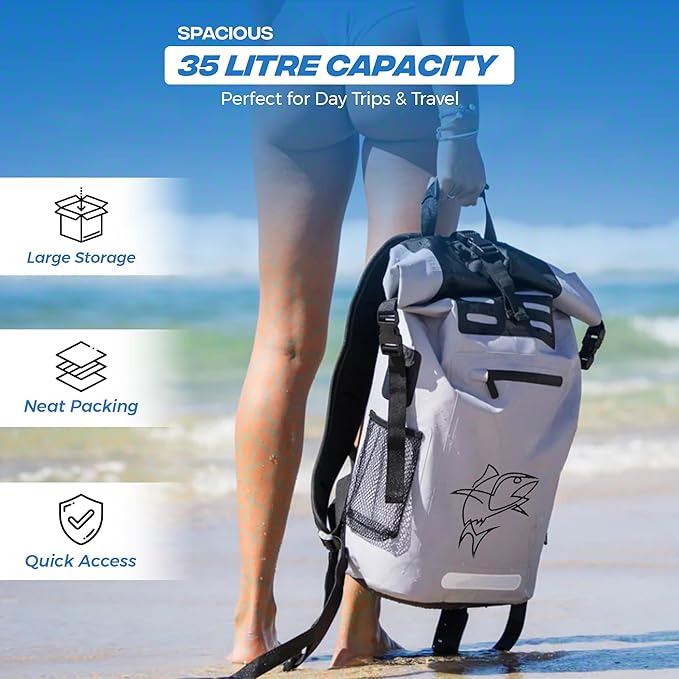 35L Waterproof Backpack Cooler Insulated dry bag - Leak Proof Floating Soft Cooler Bag Cooler Backpack for Men Travel Kayaking Boating Beach Fishing &amp Camping