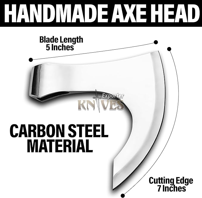 Carbon Steel Bearded Camping Viking Axe Head/Hatchet Head CSH-15 (CSH-01)