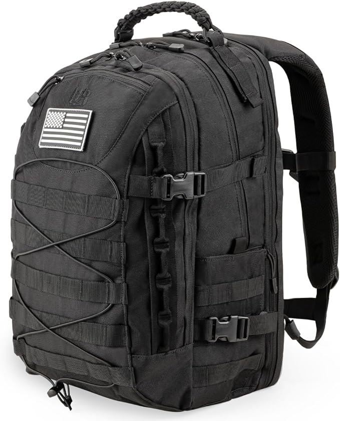 25L Tactical Backpack for Men: Military MOLLE Assault Rucksack 900D with Laptop Compartment EDC Daypack Used for HikingWorkSportsSchoolTravel
