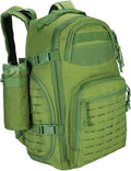 LiveGo 45L Military Tactical Backpack Hiking Trekking Rucksack with Water Bottle Sleeve - Suitable for Hiking Climbing Traveling (Green)