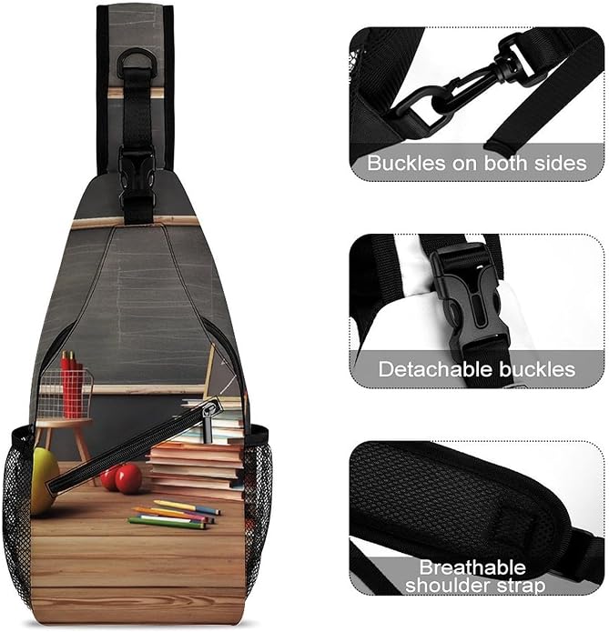 Chest Bag Chest Bag for Men Tactical Running Chests Pack Outdoor Sports Chests Bag Teacher Classroom Chalkboard Sling Backpack Women Suitable for Hiking Running Cycling And Shopping