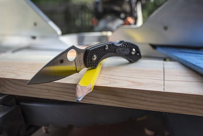 Spyderco Dragonfly 2 Lightweight Folding Pocket Knife with 2.2 VG-10 Steel Blade and FRN Handle - EDC Knife for Men and Women Perfect for Hunting Tactical Camping - PlainEdge - C28ZFPGR2