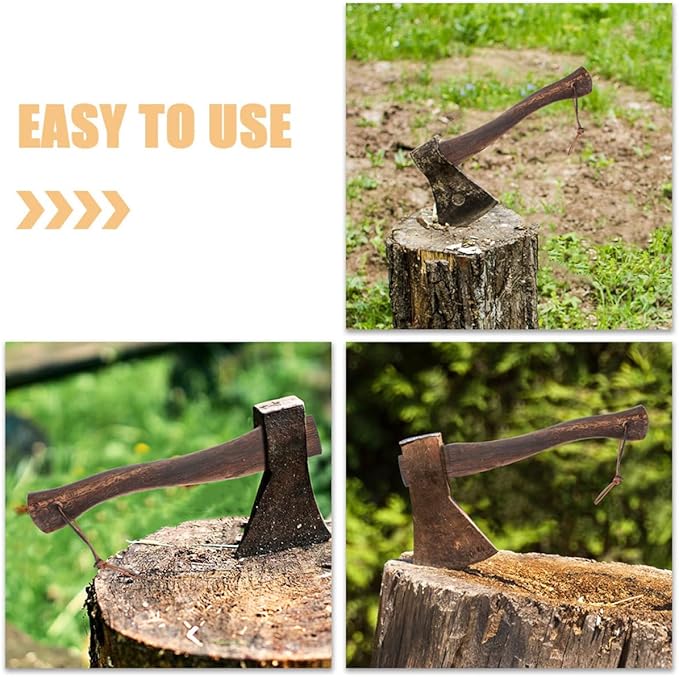 YARNOW 2pcs Wooden Axe Handle Replacement Durable Hatchet Handle Easy to Install Mini High Practicability Natural Wood Material for Outdoor Use