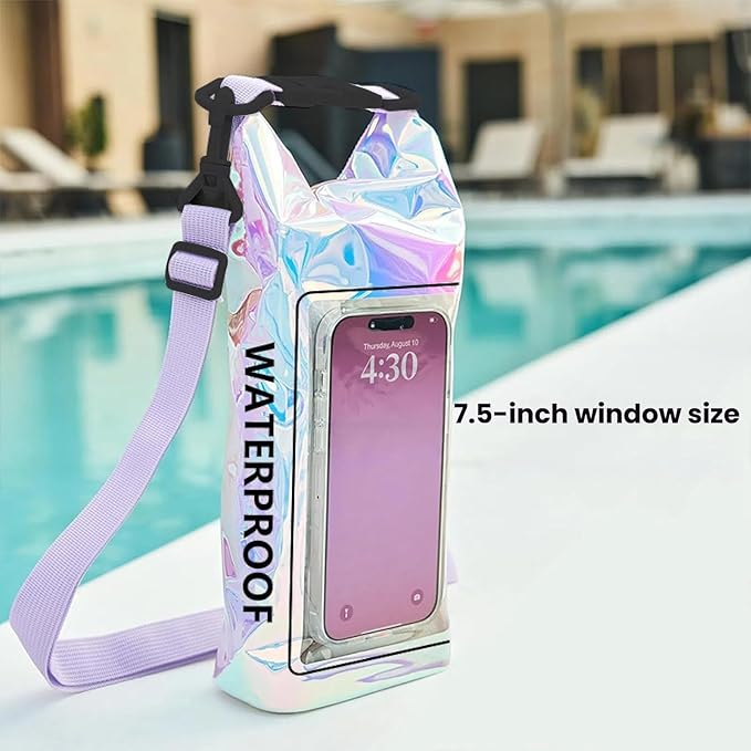 2 Waterproof Dry Bags: Colorful Crossbody Waterproof Bag Outdoor Colorful Swimming Mobile Phone Waterproof 2L