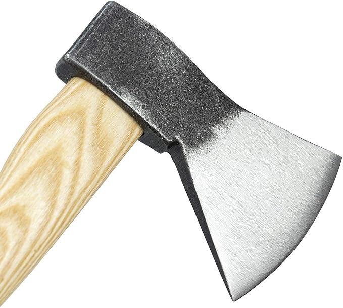 Plundie German Type Hatchet 1000 Traditional Ash Handle Natural x Silver 16.5 inches (42 cm)