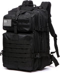 50L Sturdy Nylon Waterproof Fishing Hunting Backpack Outdoor Military Rucksacks Tactical Sports Camping Hiking (Black)