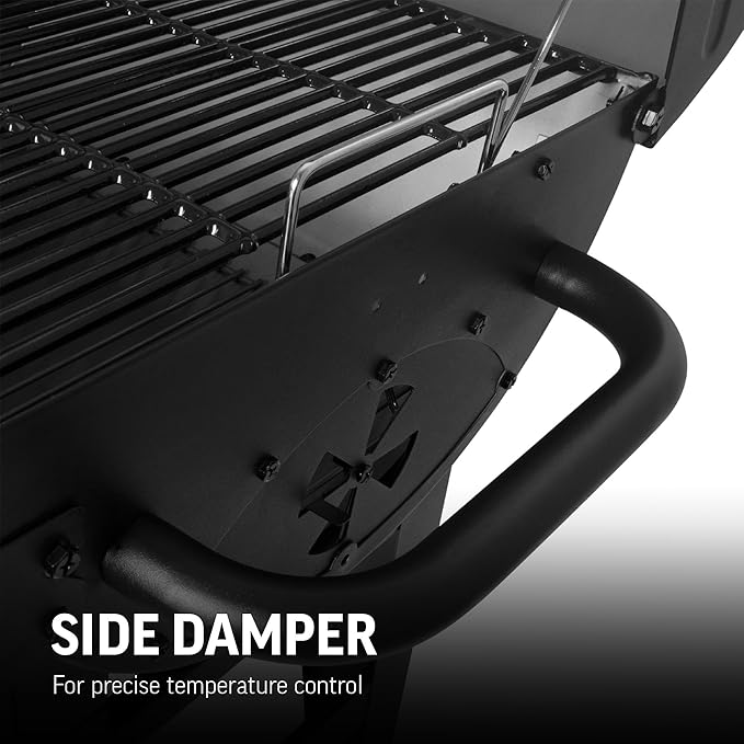Char-Griller® Dual-Function 2-Burner 24000 BTU Propane Gas and Charcoal Combination Grill and Smoker with 870 Cooking Square Inches in Black Model E5030