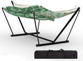 2 Person Outdoor Hammock with Stand 450LBS Capacity Heavy Duty Hammock with Carrying Bag &amp Soft Pillow Portable Indoor Outdoor Hammock Perfect for Backyard Patio Beach