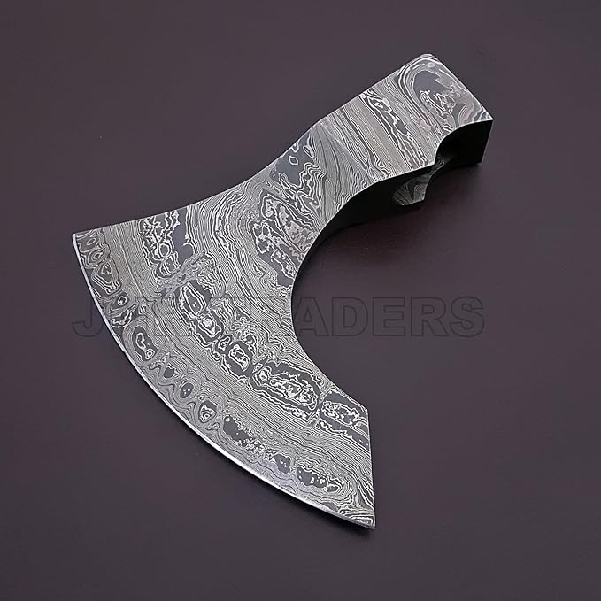 Axe Head Handmade Damascus Viking Hatchet Axe Bearded Camping Wood Cutting Chopping Splitting Axe Medieval Battle Axe Head Ax-2039