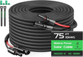 Bateria Power 75FT 10AWG Solar Panel Extension Cable Flame Retardant Protective Sleeving Twin Wire 10 Gauge Solar Cable with IP68 Female &amp Male Waterproof Connectors Dust Caps for Home RV