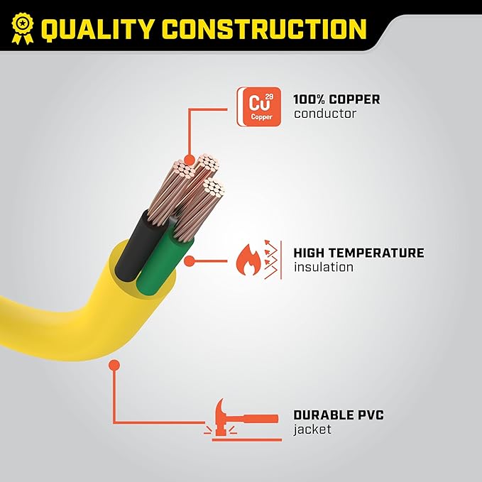 Champion Power Equipment 30-Foot 30-Amp 125-Volt RV Generator Power Cord (TT-30P to L5-30R)