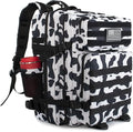 45L Military Tactical Backpack 3 Day Molle Assault Pack Large Army Bug Out Bag Rucksack Daypack for Men Outdoor Hiking Army Camping Hunting Cow Print