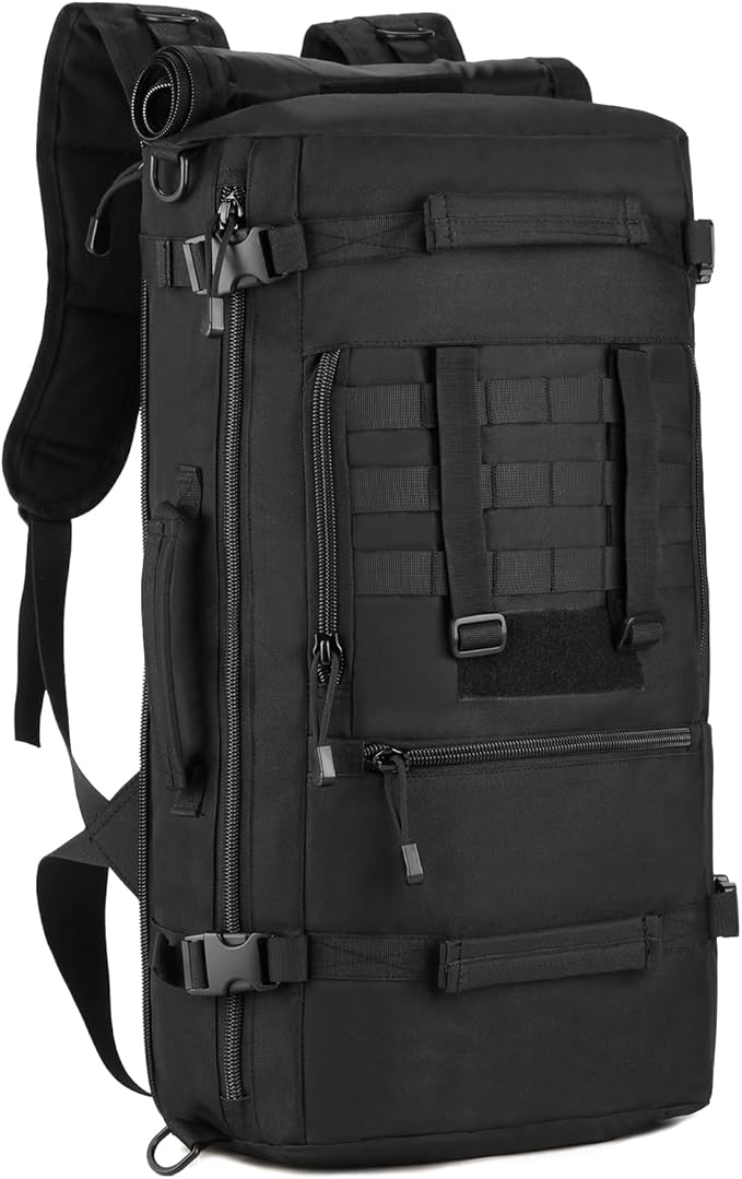 HUNTVP 50L 3 Way Tactical Backpack Military MOLLE Assault Backpack Modular WR Bag