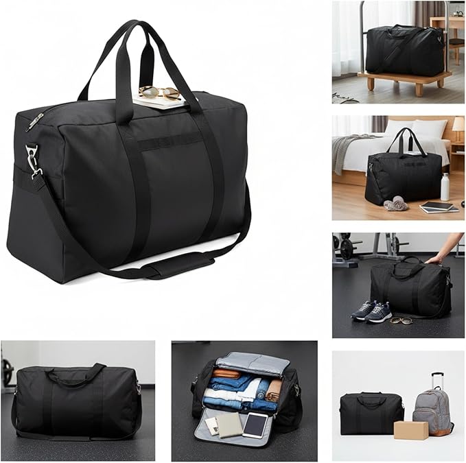 Kit Bag Backpack 600D Water-Resistant Polyester Hideaway Straps Reinforced Handles Black