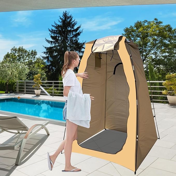 Camping Shower Shower Tent Portable Changing Room Multifunctional 4-in-1 Design Quick Pop-Up Setup with No Tools Required 120x120x190cm/47.24x47.24x74.8 Inches for Camping