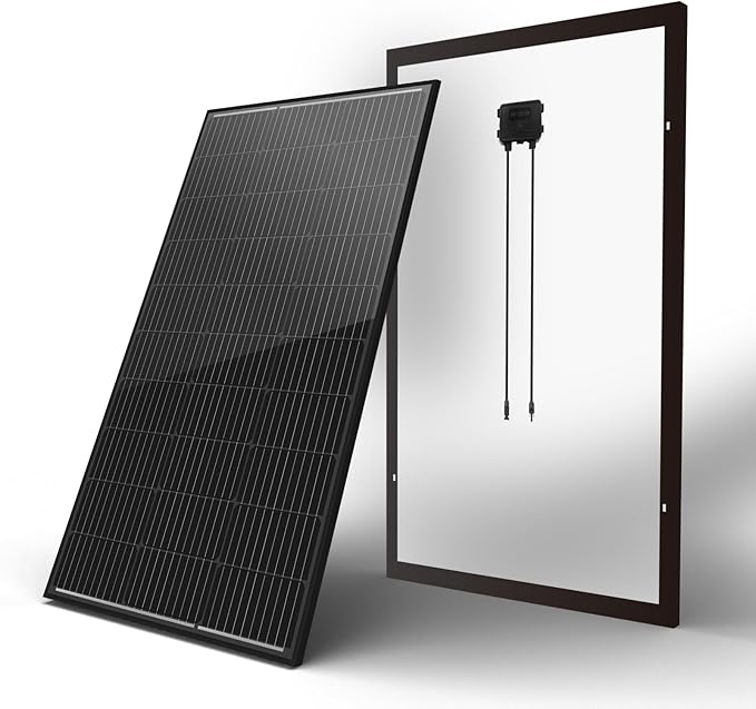 Newpowa 100 Watts Monocrystalline 100W 12V Solar Panel High Efficiency Mono Module RV Marine Boat Off Grid