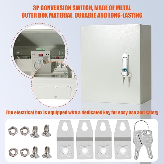 Automatic Transfer Switch 125-Amp for Generator Dual Power Transfer Panel 3P 120/240V with Manual &amp Automatic Modes - Seamless Power Switching Solution