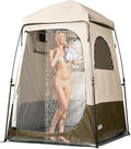 VEVOR Camping Shower Tent 1 Room Foldable Privacy Tent Changing Room with Ground Stakes Ropes Carry Bag and Crossbar 210D Oxford Fabric with Silver Coating for Camping Beach and Fishing