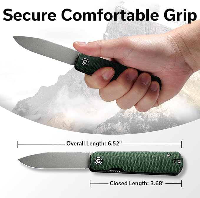 CIVIVI Sendy 3 In 1 Multitool Pocket Knife With Tweezers and Toothpick Ben Petersen designed Folding Knife for EDC Camping Daily Use Perfect Gifts for Men Women C21004A-1
