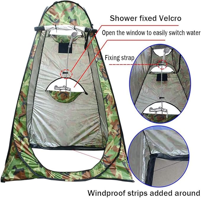 YZBEIMDAI Pop Up Privacy Shelters Tent ? Instant Portable Outdoor Shower Tent Camp Toilet Changing Room Rain Shelter ? for Camping and Beach ? Easy Set Up Foldable with Carry Bag