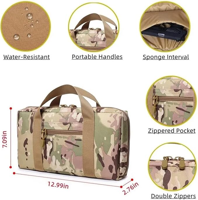 Gun Carry Bag Tool Pouch Outdoor Hunting Accessories Magazine Pouch Holder Pistol Handgun Protection Case Holster(Black)