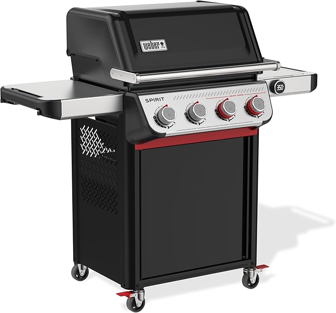 Weber Spirit EP-425 Liquid Propane Gas Grill for Outdoor Cooking and BBQ 4 Boost Burners Black