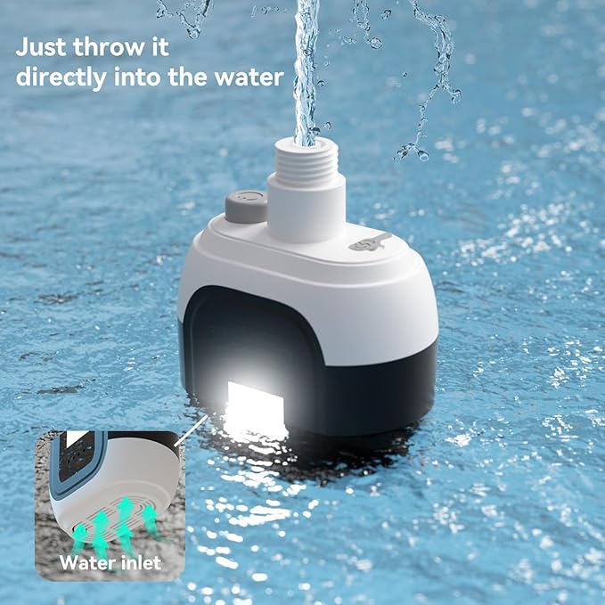 Portable Shower for Camping [Long-Lasting] 2000mAh Rechargeable Camping Shower with Intelligent LED Display IPX7 Waterproof Outdoor Camp Pump for Hiking Travel Car Pet