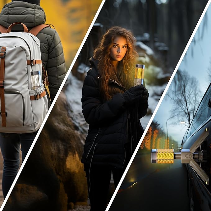 Camping-Lights-RechargeableOutdoor Telescopic-Collapsible-Lanterns with 2 Light Sources Mobile Lighting 10500mAh Battery Flash Light &amp Road Lamp for Adventure/Hiking/Camping/Live Streaming(Khaki)